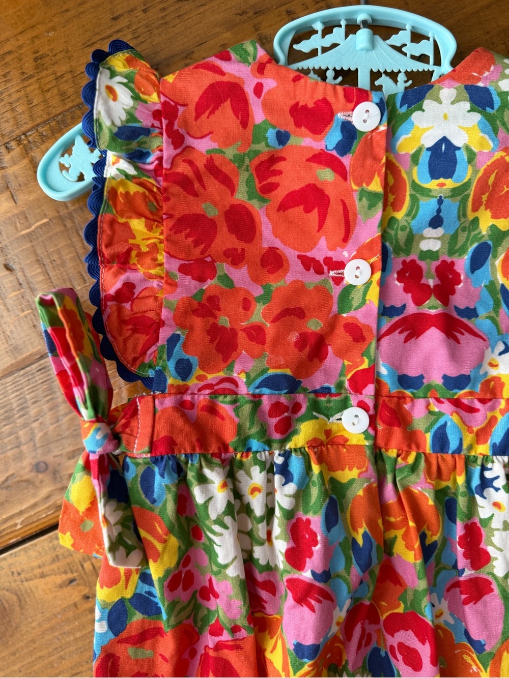 bella bliss Floral Ruffle bubble romper in Bright Multi-Color - Picture 7 of 12
